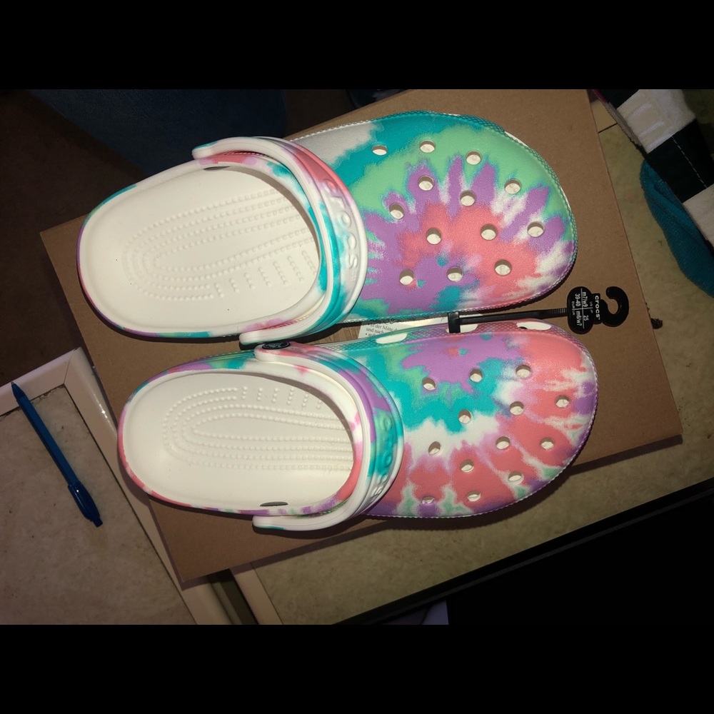 Brand New Tye Dye Crocs